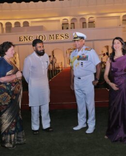 Pics: Pawan Kalyan With Wife at Fleet Review Dinner